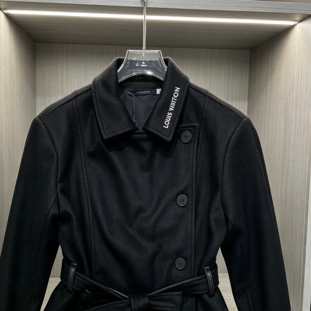 New Fashion Women's Belted Waist Wool Short Jacket CQQ1326102005