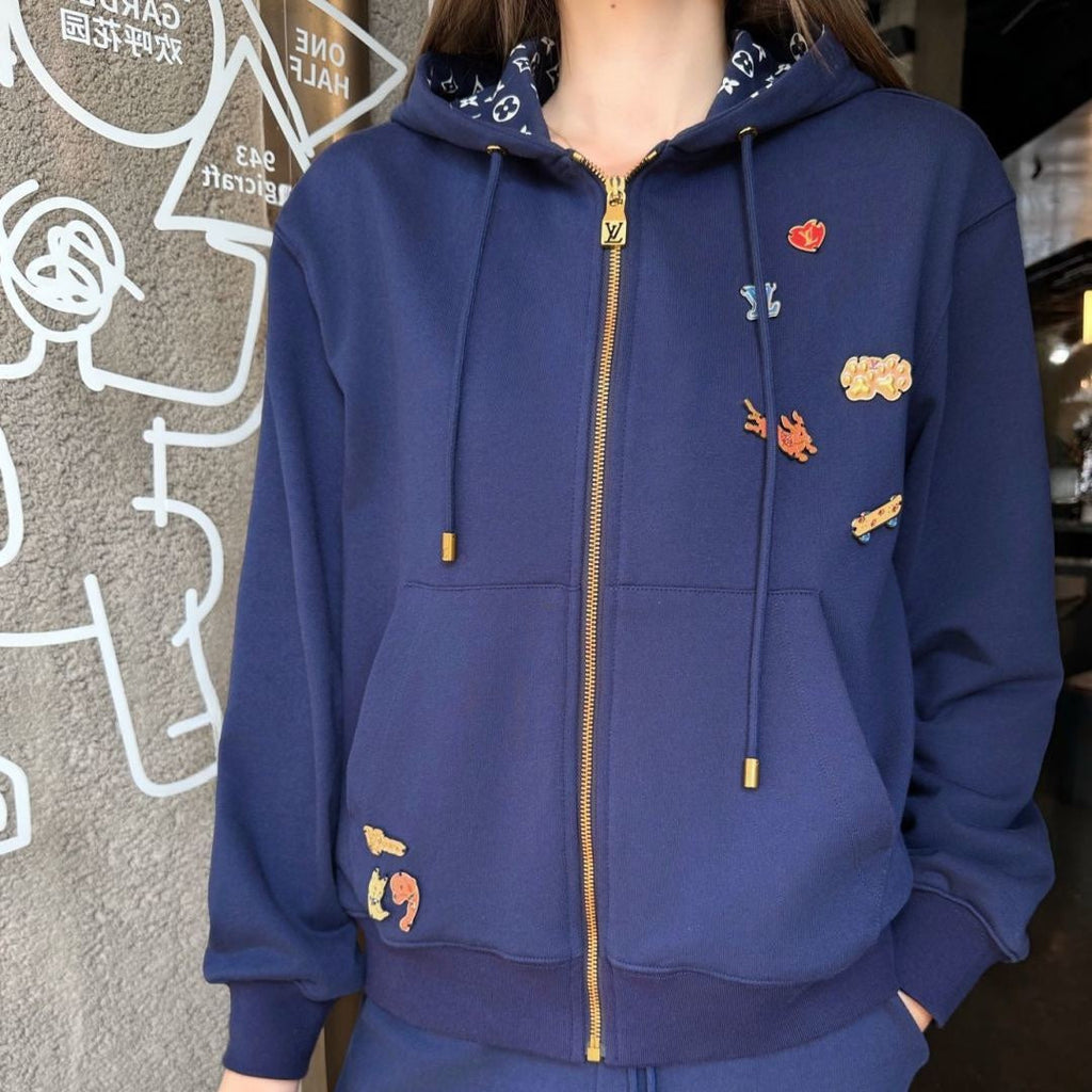 New Fashion Women's Embroidered Hoodie Tracksuit CQQ1326102007