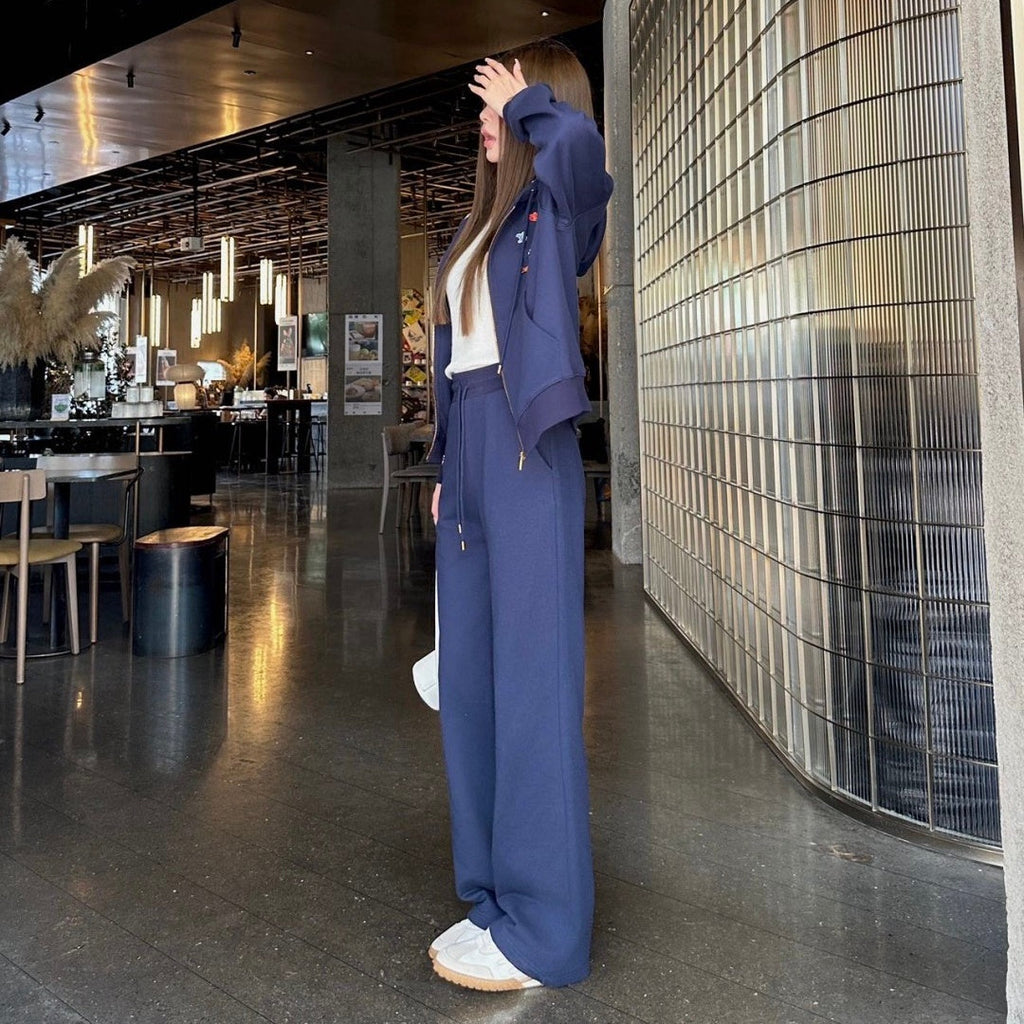 New Fashion Women's Embroidered Hoodie Tracksuit CQQ1326102007
