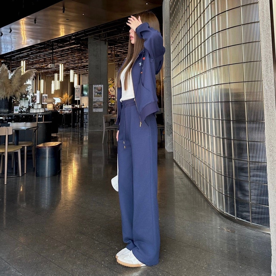 New Fashion Women's Embroidered Hoodie Tracksuit CQQ1326102007