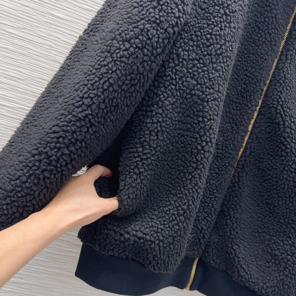 New Fashion Women's Stand Collar Sherpa Jacket CQQ1326102008