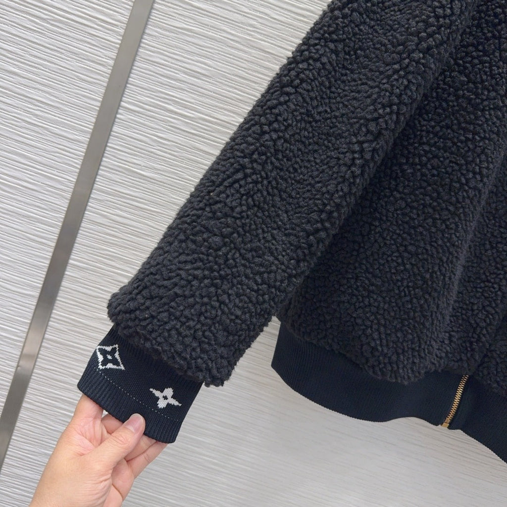 New Fashion Women's Stand Collar Sherpa Jacket CQQ1326102008