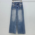 New Fashion Women's Embroidered Wide Leg Jeans CQQ1326102013