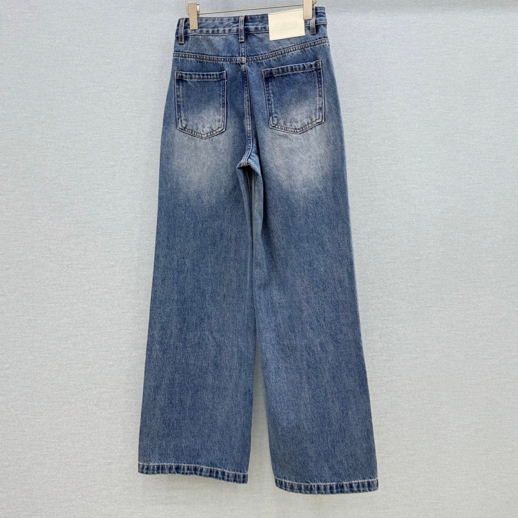 New Fashion Women's Embroidered Wide Leg Jeans CQQ1326102013