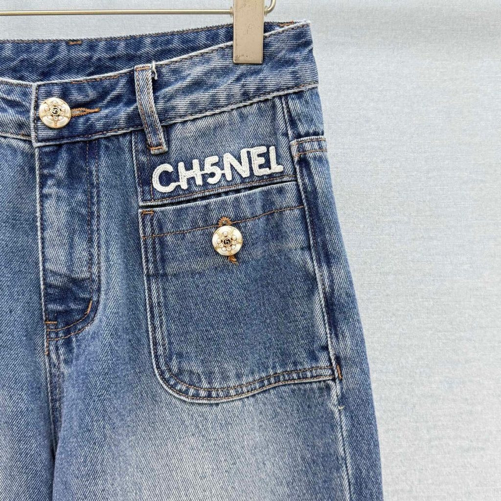 New Fashion Women's Embroidered Wide Leg Jeans CQQ1326102013