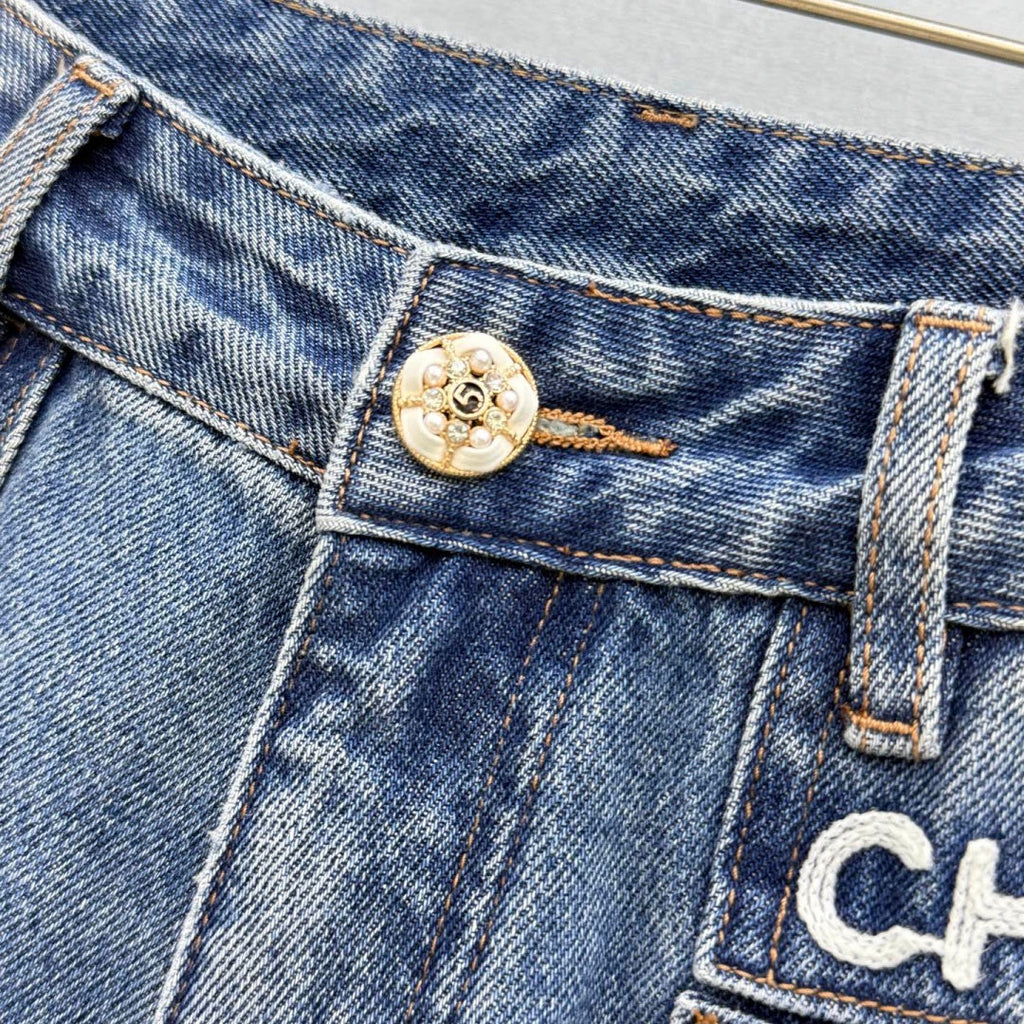 New Fashion Women's Embroidered Wide Leg Jeans CQQ1326102013