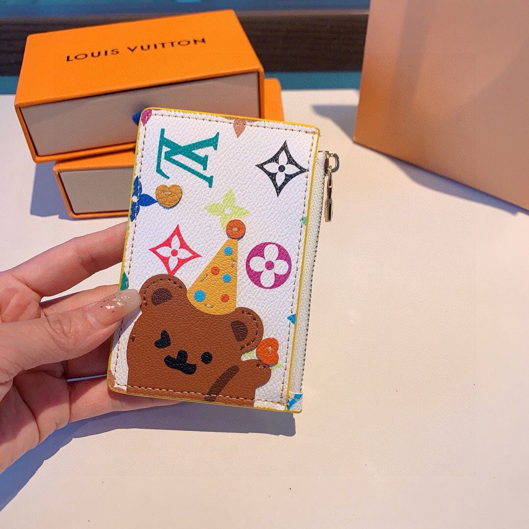 New Fashion Cartoon Monogram Zipper Card Holder PF1326102105