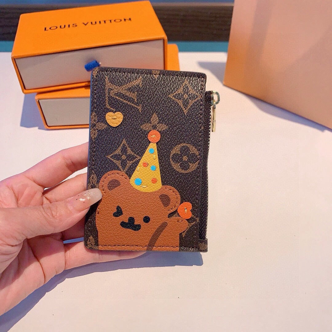 New Fashion Cartoon Monogram Zipper Card Holder PF1326102105