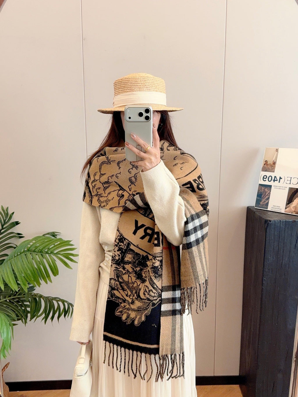 New Fashion Women's Equestrian Print Cashmere Scarf ZJN1326102106