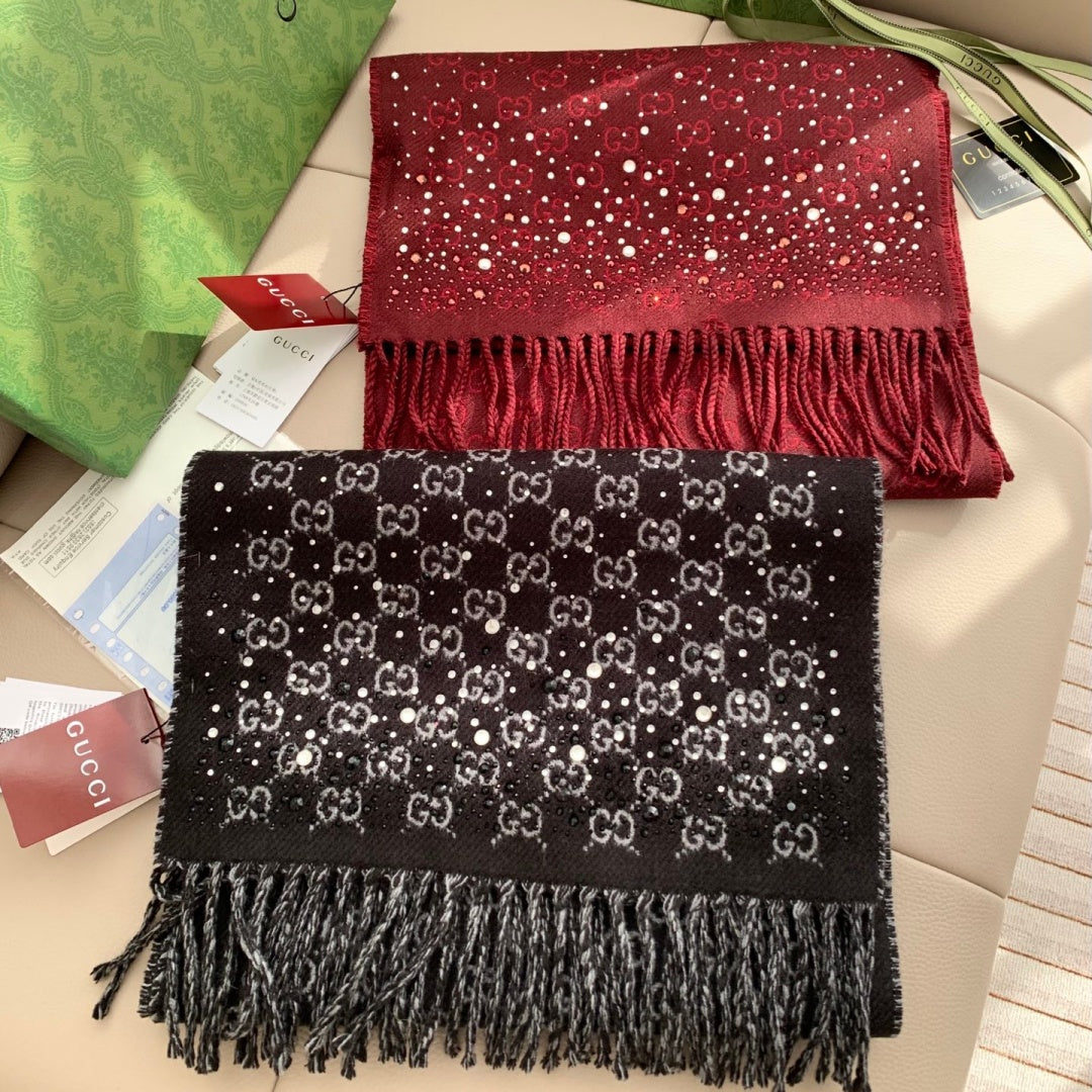 New Fashion Christmas Rhinestone GG Cashmere Scarf ZJN1326102107