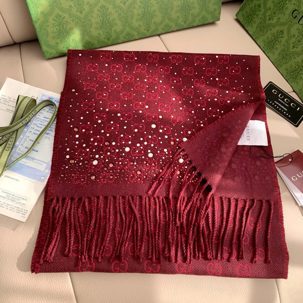 New Fashion Christmas Rhinestone GG Cashmere Scarf ZJN1326102107
