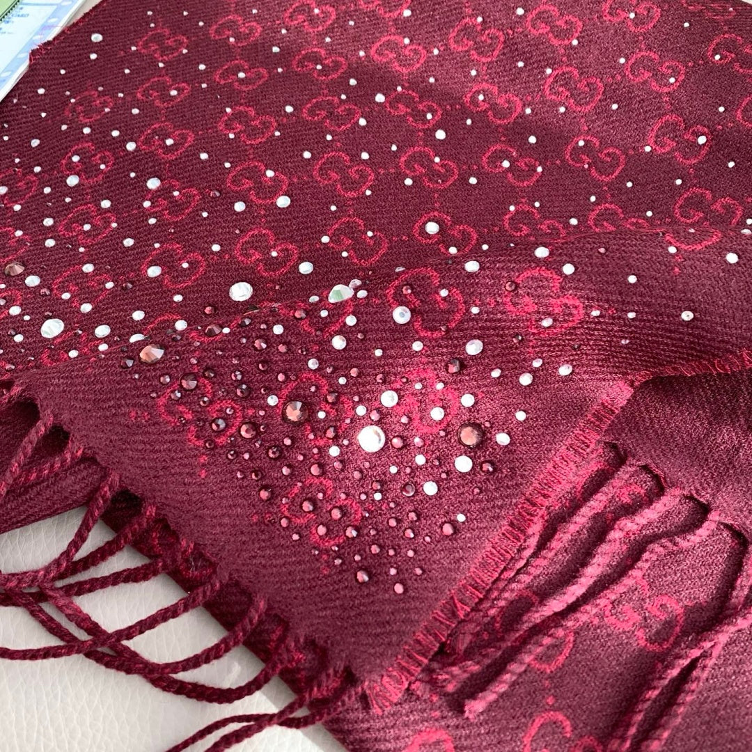 New Fashion Christmas Rhinestone GG Cashmere Scarf ZJN1326102107