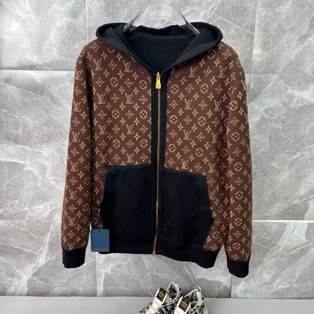 New Fashion Unisex Monogram Reversible Zip Up Hoodie SJ1326102108