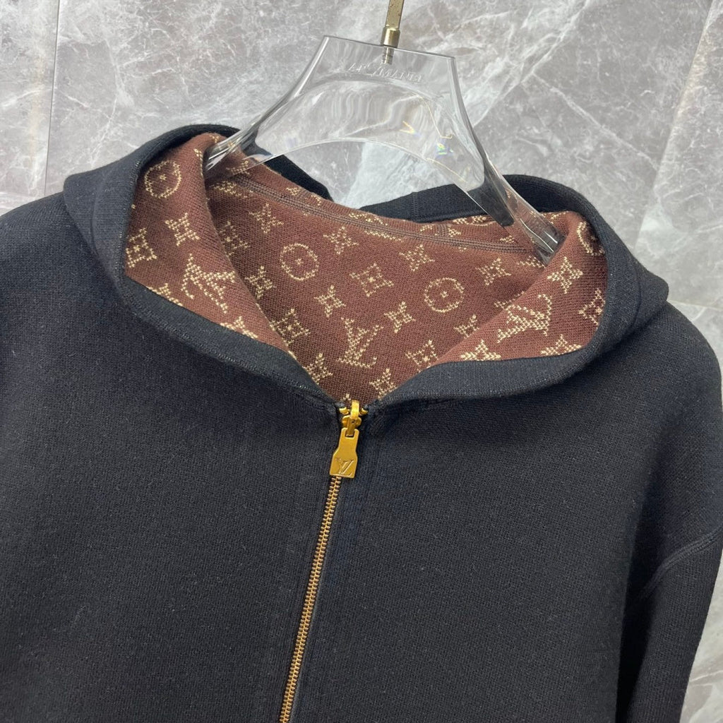New Fashion Unisex Monogram Reversible Zip Up Hoodie SJ1326102108