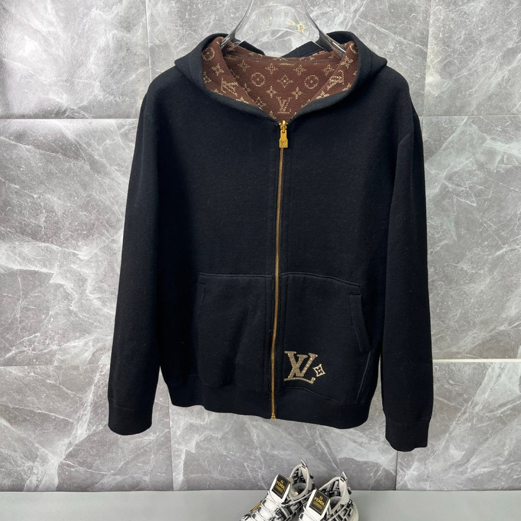 New Fashion Unisex Monogram Reversible Zip Up Hoodie SJ1326102108