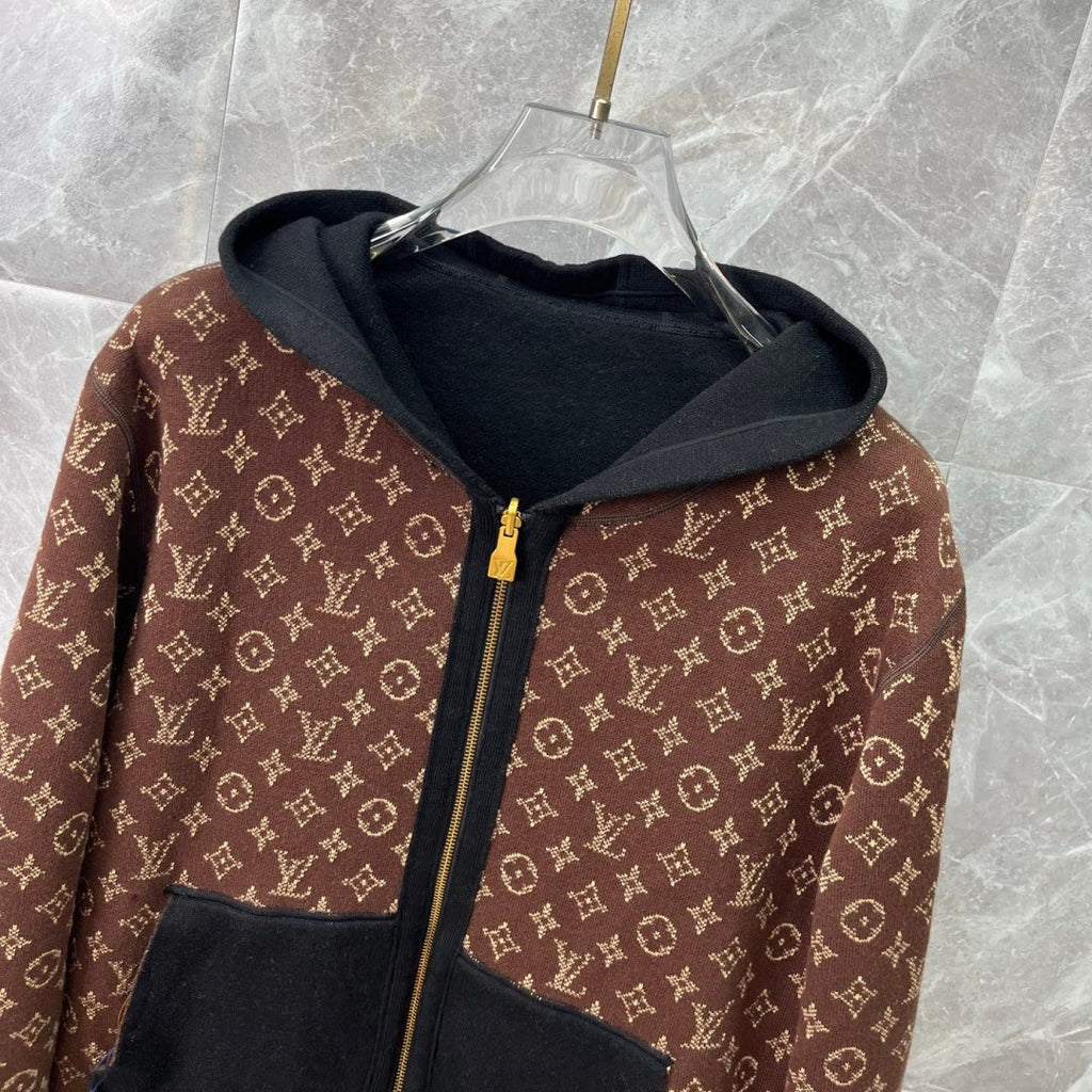 New Fashion Unisex Monogram Reversible Zip Up Hoodie SJ1326102108