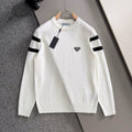 New Fashion Men's Striped Triangle Logo Crew Neck Sweater MJ1326102204