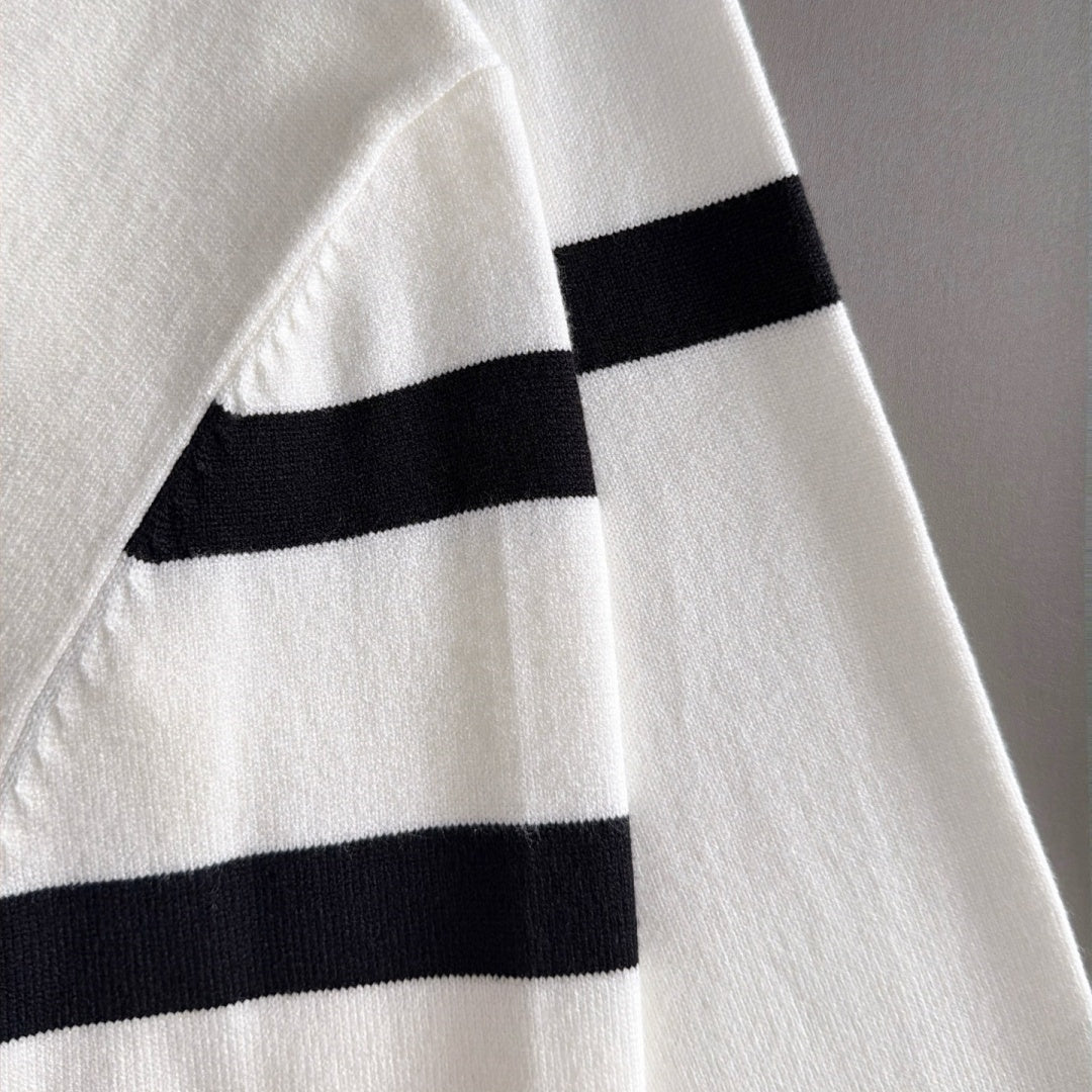 New Fashion Men's Striped Triangle Logo Crew Neck Sweater MJ1326102204