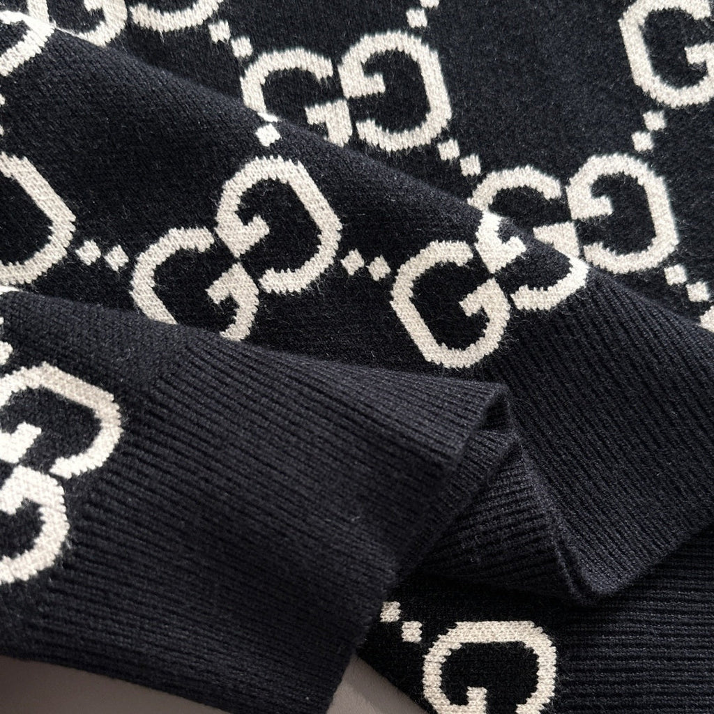 New Fashion Men's All Over GG Logo Crew Neck Sweater MJ1326102205