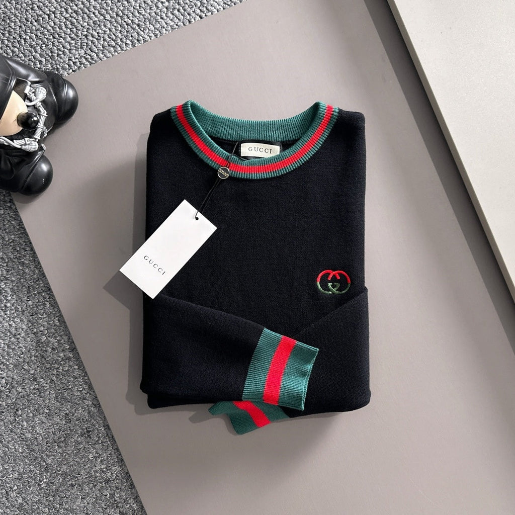 New Fashion Men's Embroidered GG Logo Crew Neck Sweater MJ1326102206