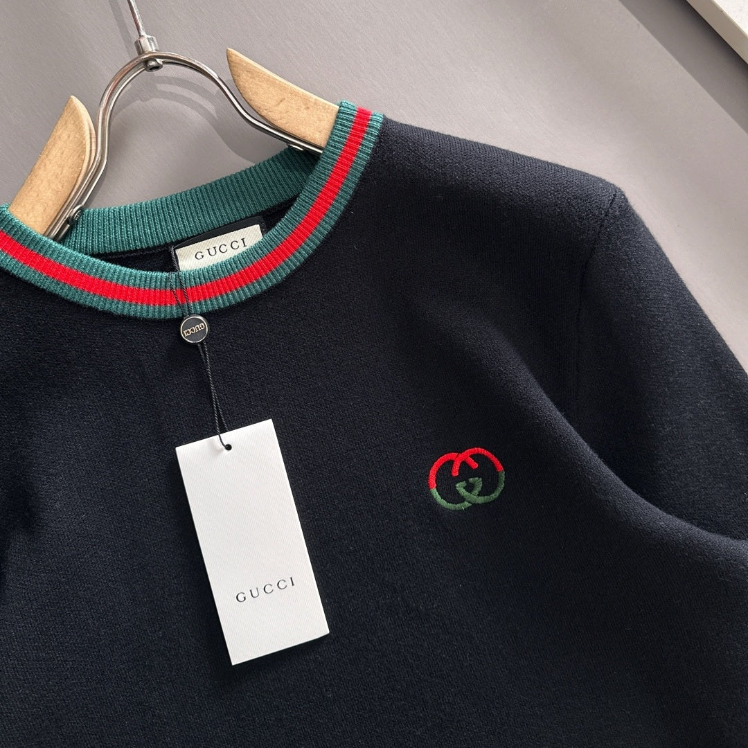 New Fashion Men's Embroidered GG Logo Crew Neck Sweater MJ1326102206