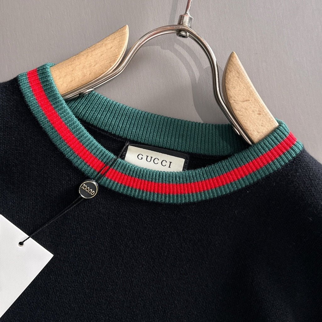New Fashion Men's Embroidered GG Logo Crew Neck Sweater MJ1326102206