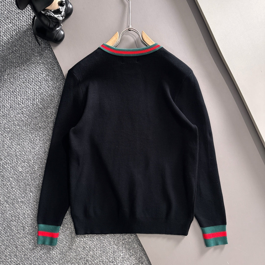 New Fashion Men's Embroidered GG Logo Crew Neck Sweater MJ1326102206