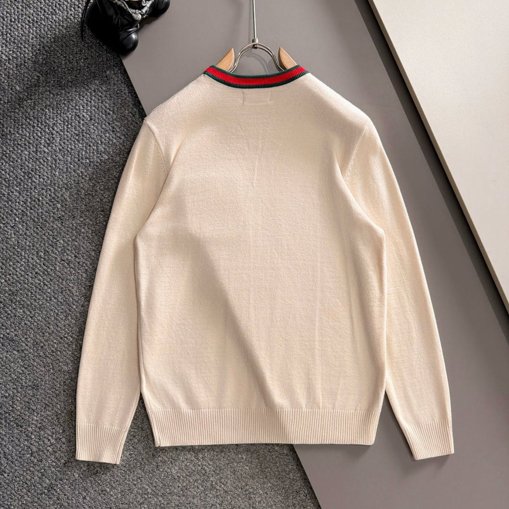 New Fashion Men's Pocket Embroidered Crew Neck Sweater MJ1326102208