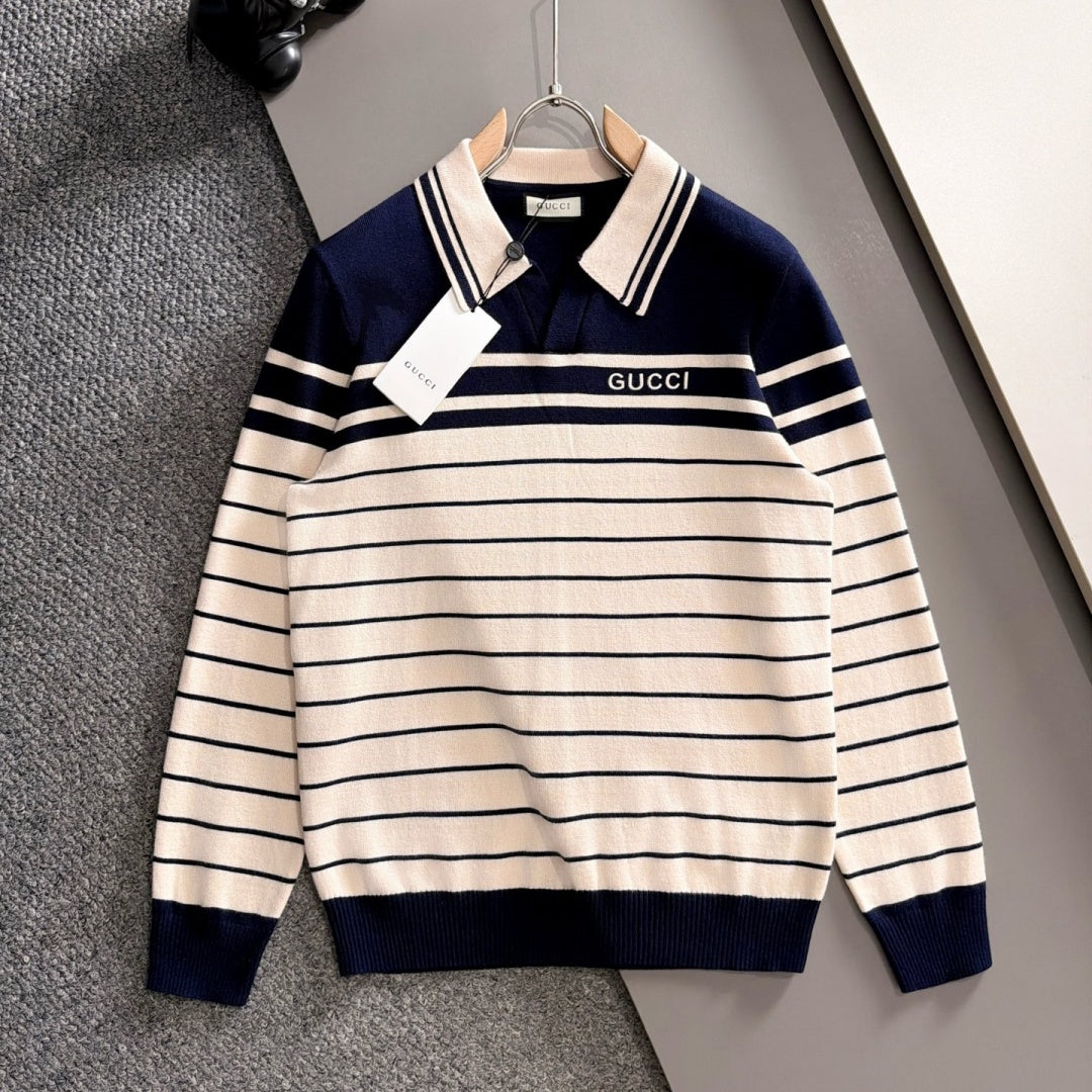 New Fashion Men's GG Striped Polo Sweater MJ1326102209