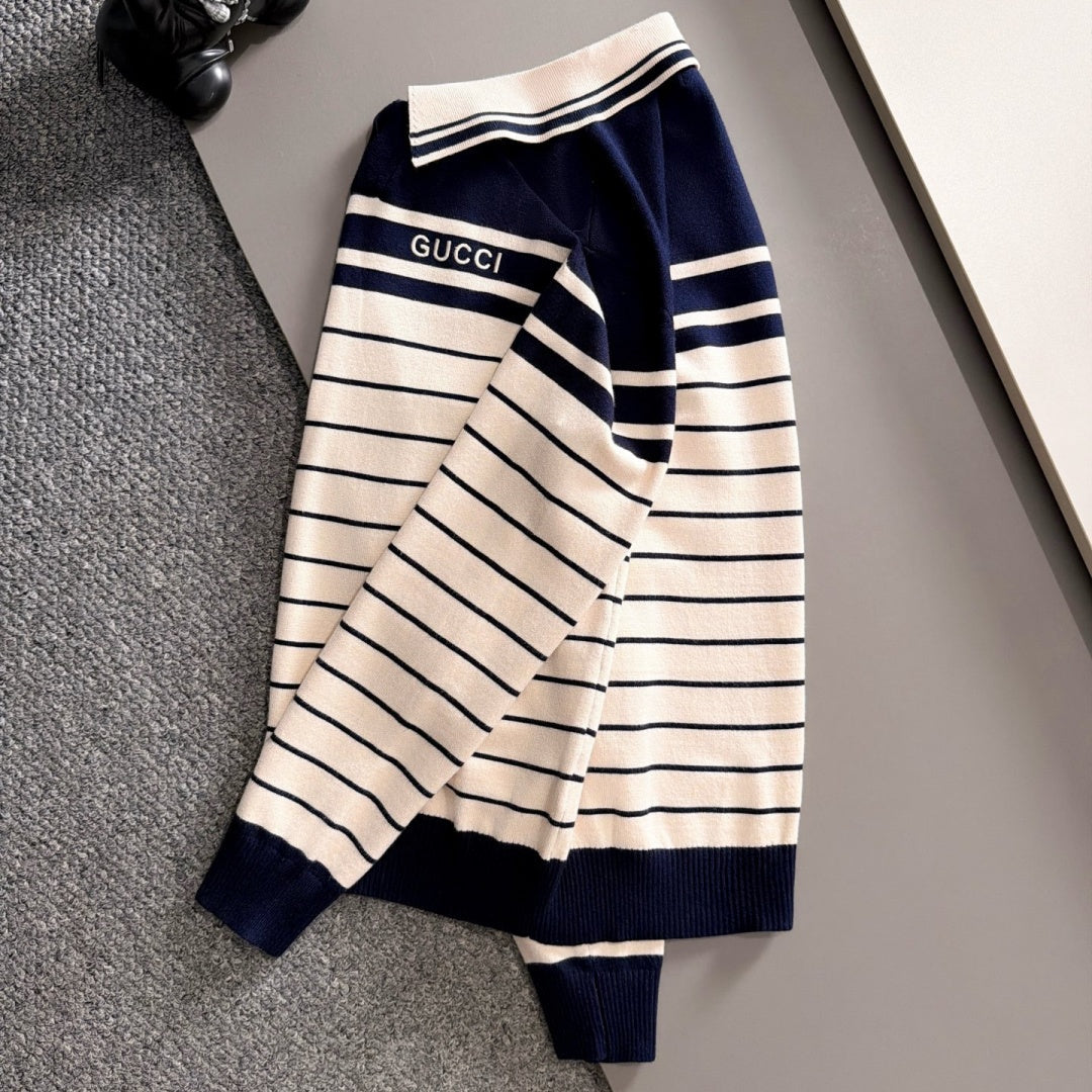 New Fashion Men's GG Striped Polo Sweater MJ1326102209