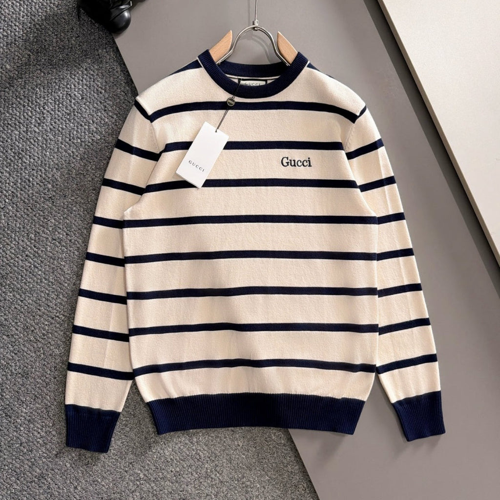New Fashion Men's GG Striped Crew Neck Sweater MJ1326102210