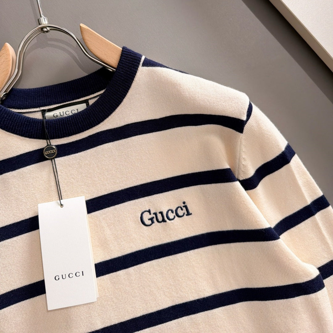New Fashion Men's GG Striped Crew Neck Sweater MJ1326102210