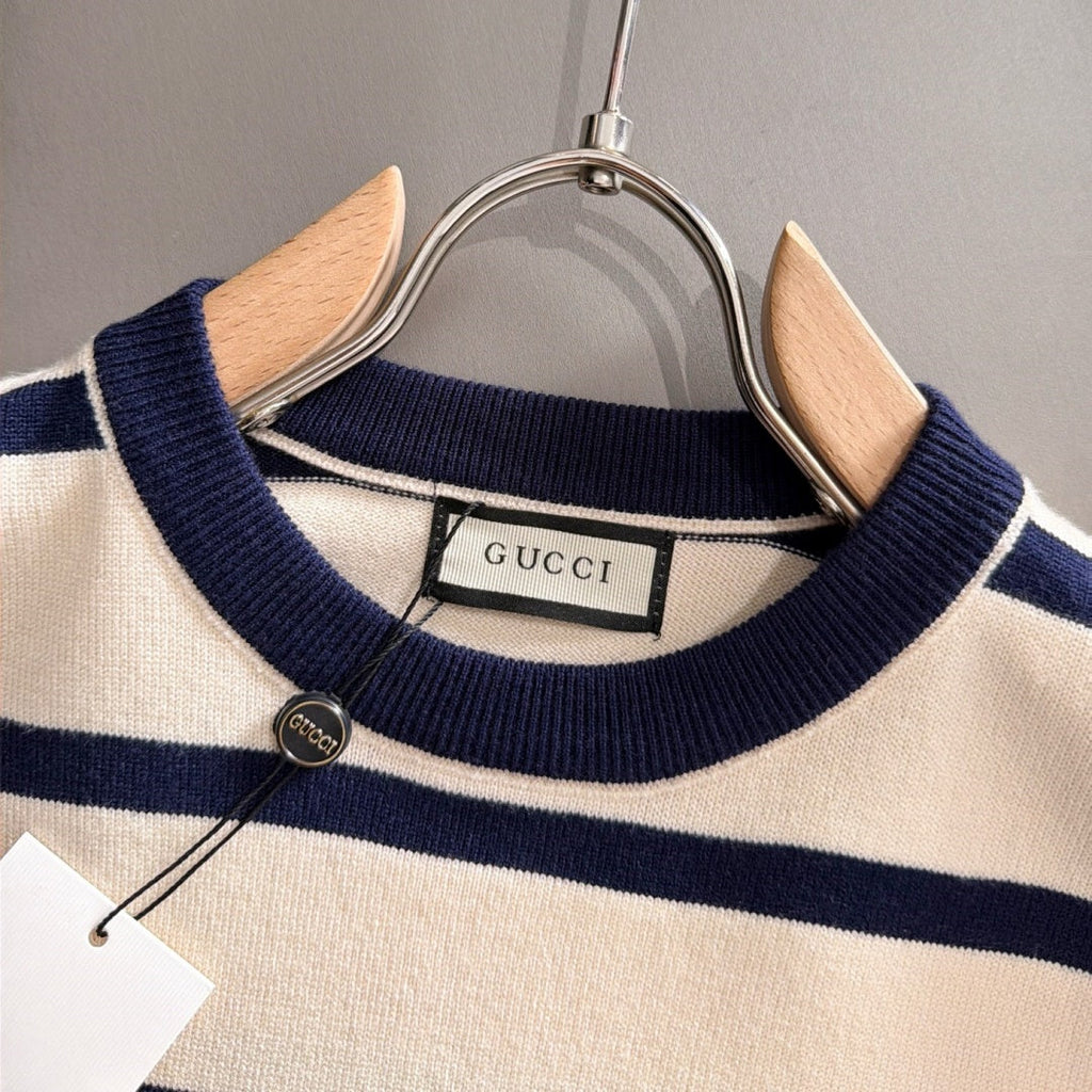 New Fashion Men's GG Striped Crew Neck Sweater MJ1326102210