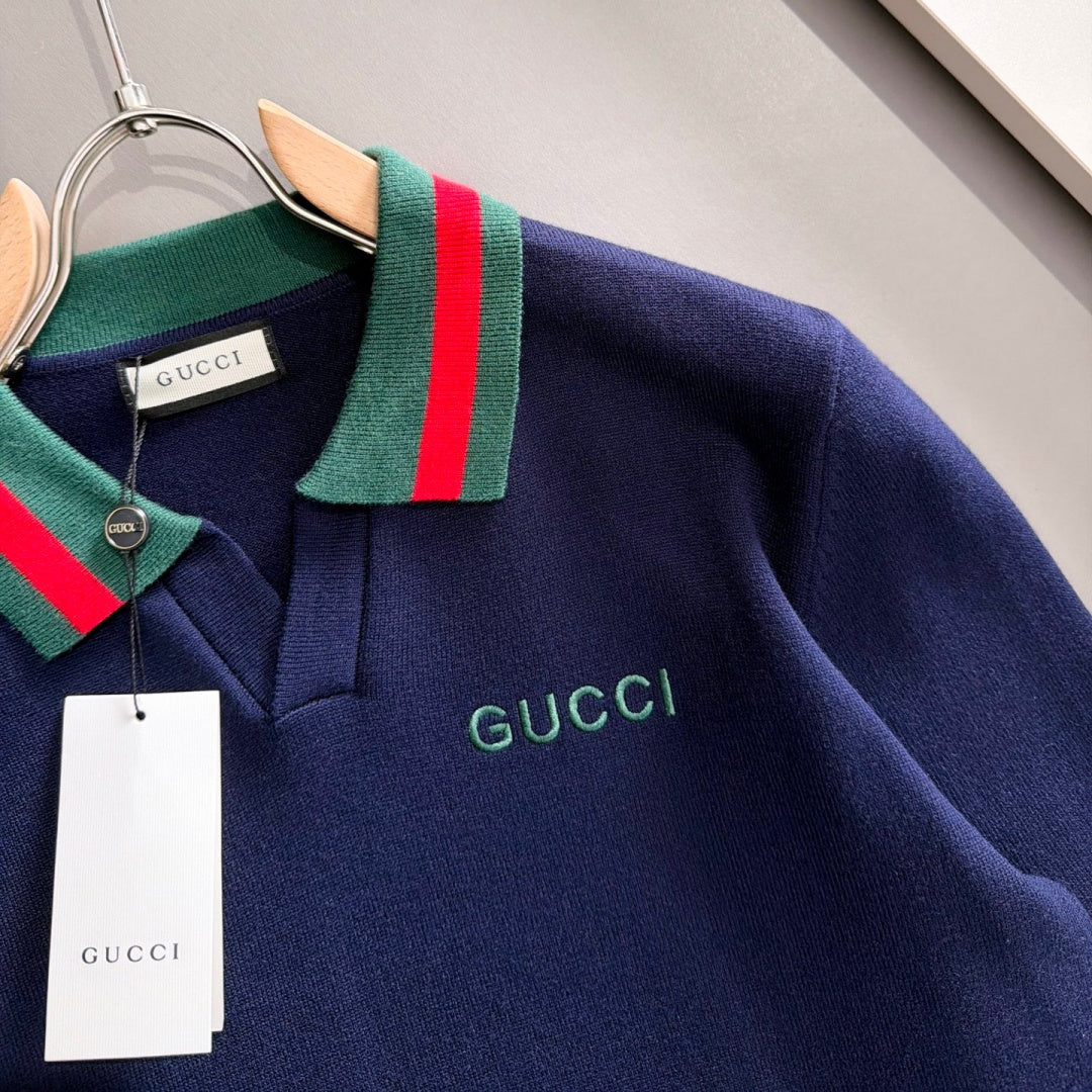 New Fashion Men's GG Stripe Polo Sweater MJ1326102211