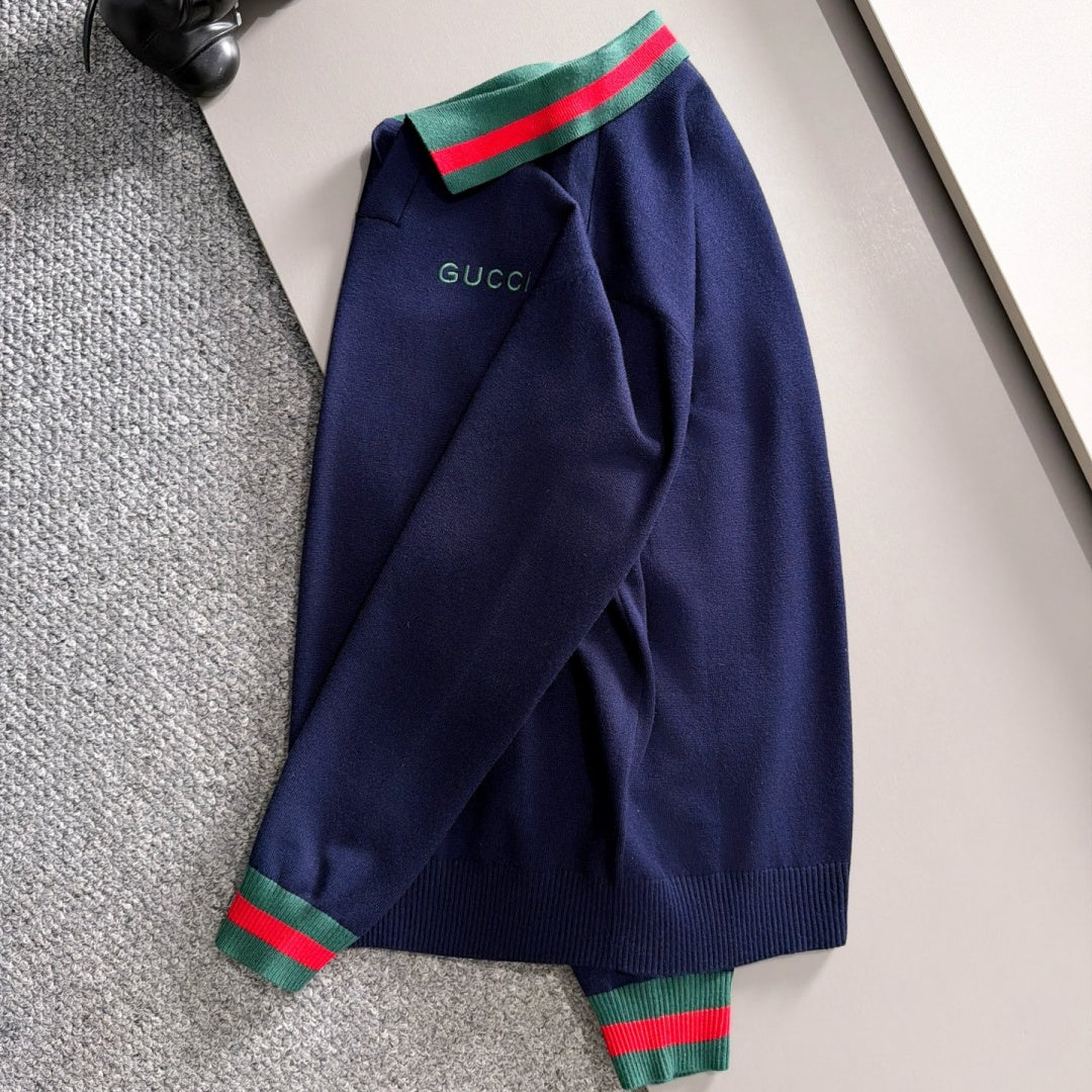 New Fashion Men's GG Stripe Polo Sweater MJ1326102211