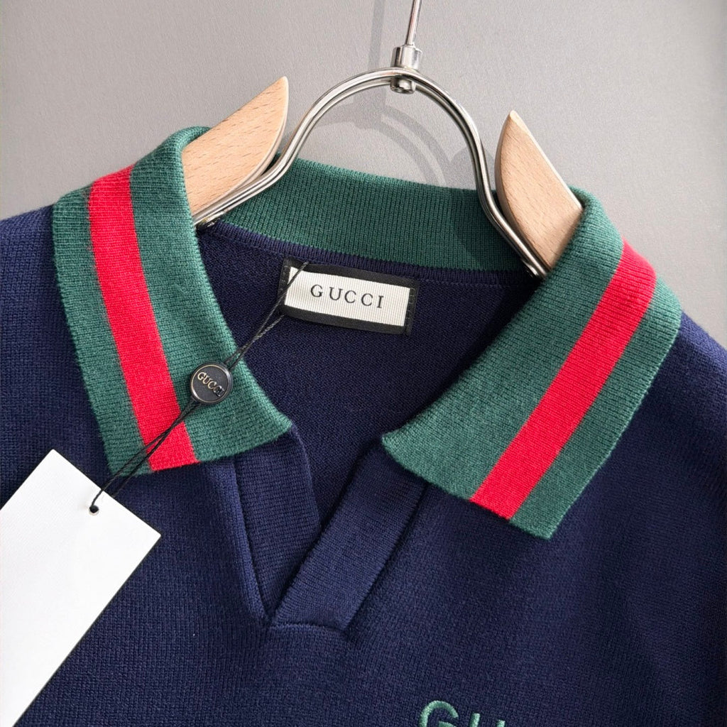 New Fashion Men's GG Stripe Polo Sweater MJ1326102211