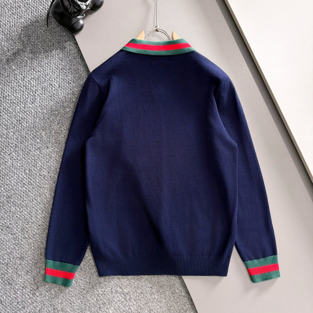 New Fashion Men's GG Stripe Polo Sweater MJ1326102211