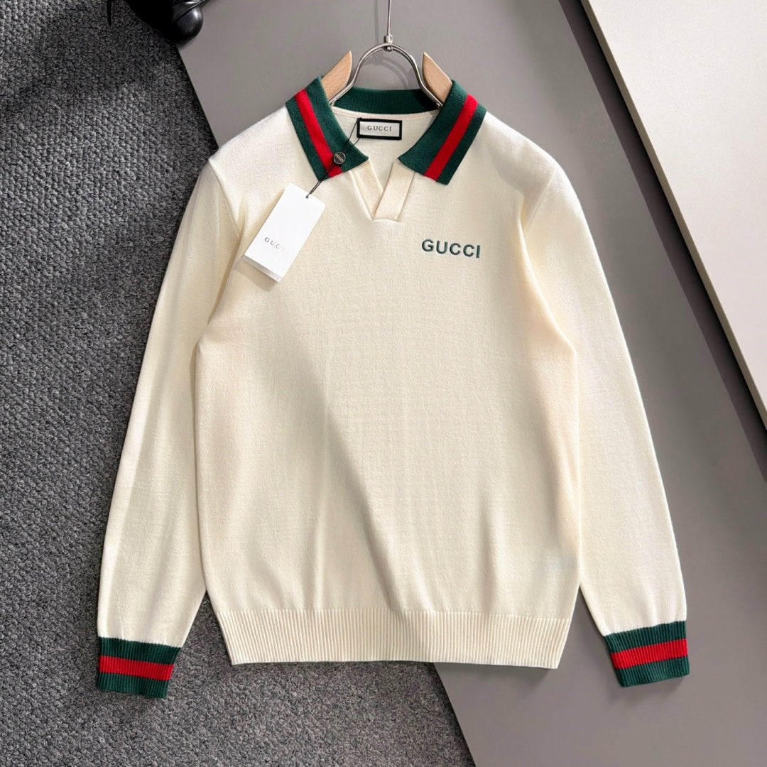 New Fashion Men's GG Stripe Polo Sweater MJ1326102211