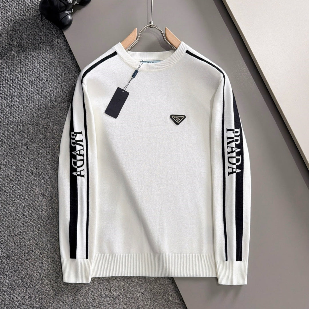 New Fashion Men's Side Tape Crew Neck Sweater MJ1326102213