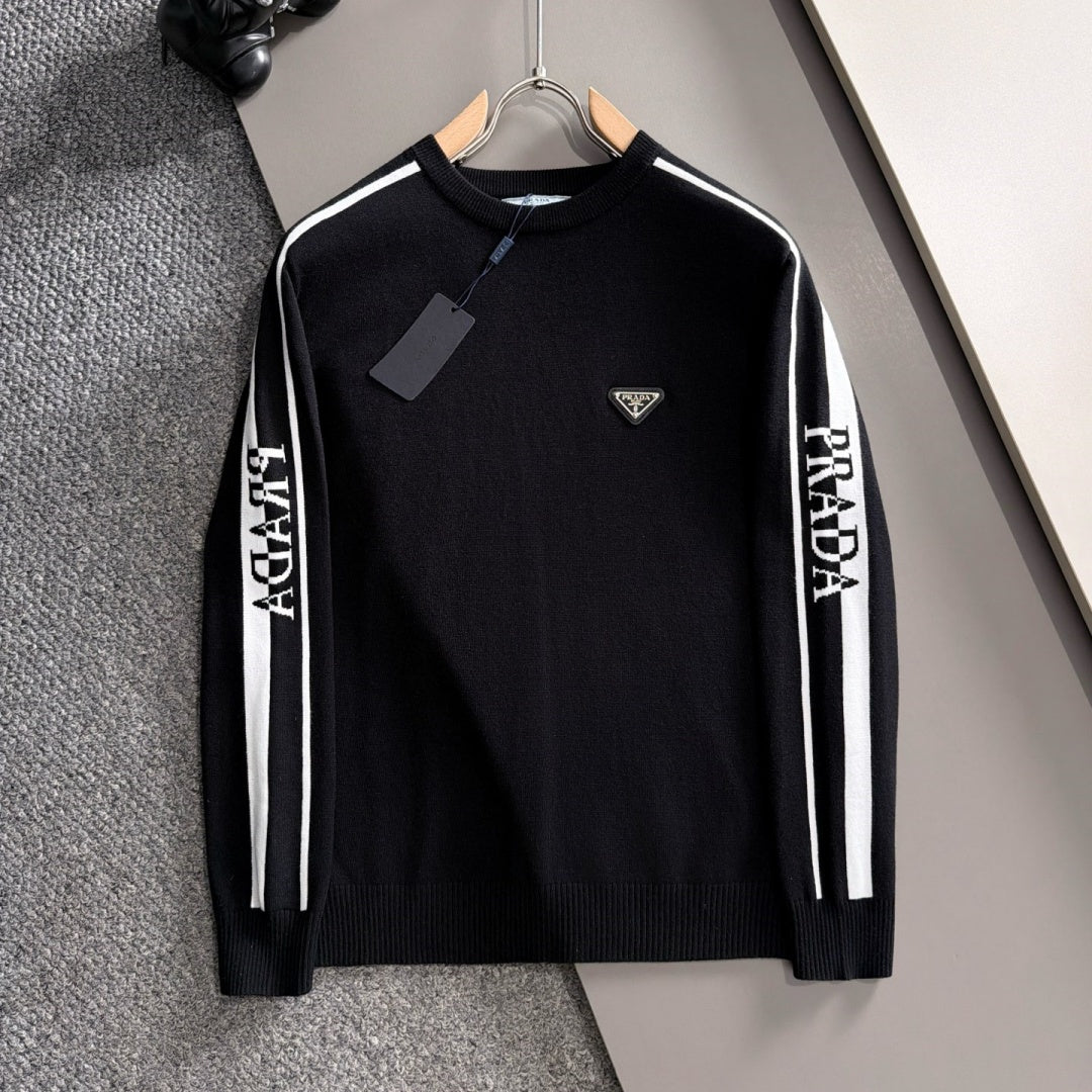 New Fashion Men's Side Tape Crew Neck Sweater MJ1326102213