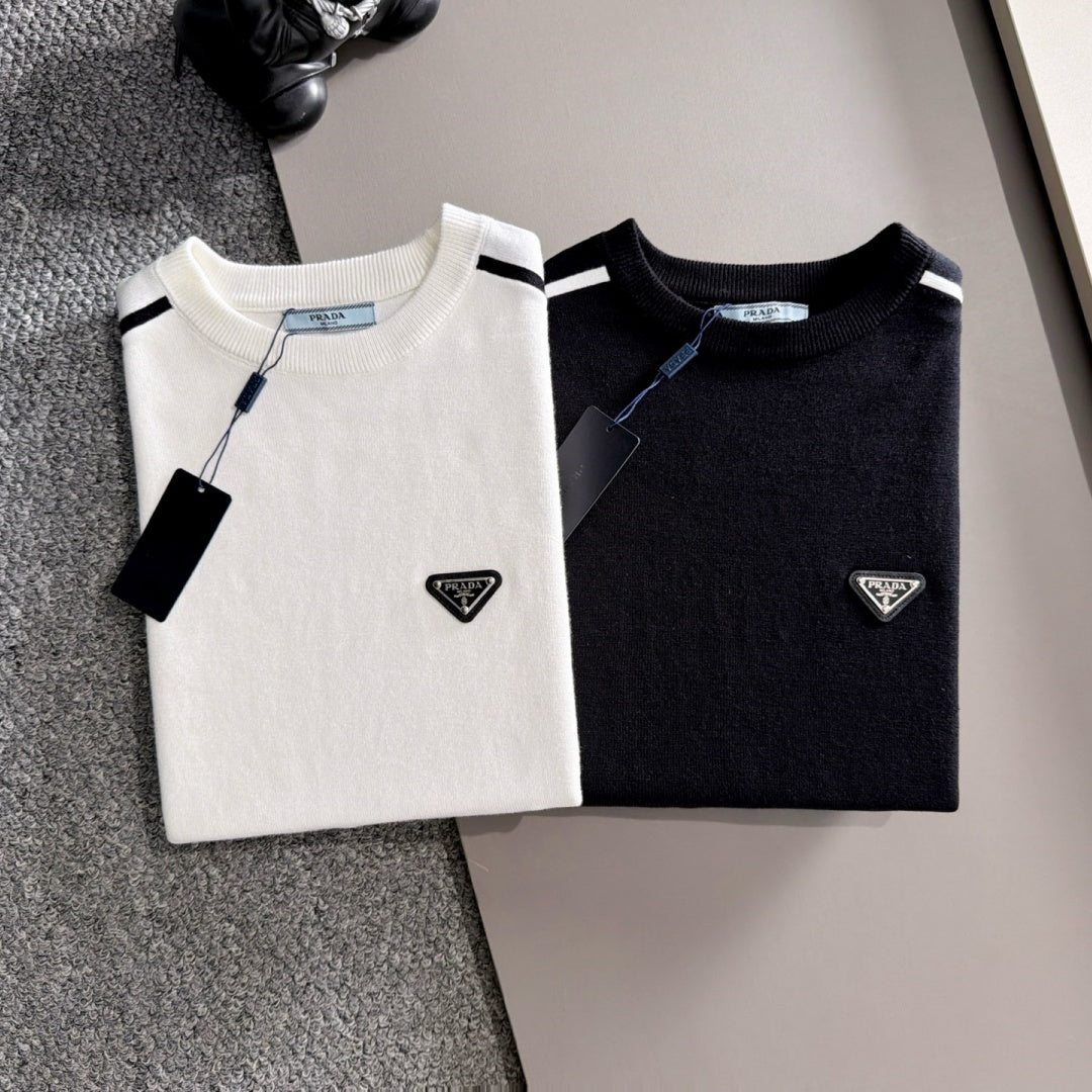 New Fashion Men's Side Tape Crew Neck Sweater MJ1326102213