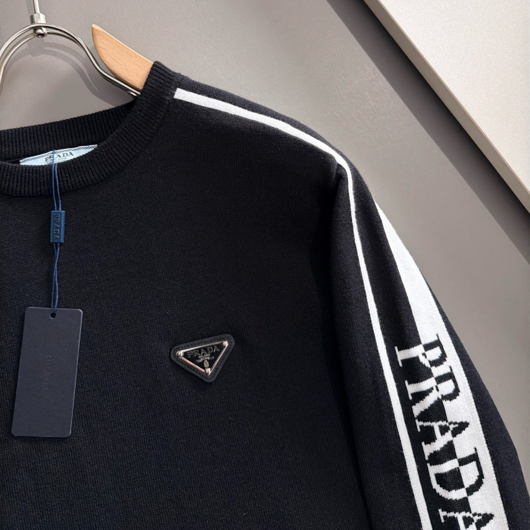 New Fashion Men's Side Tape Crew Neck Sweater MJ1326102213