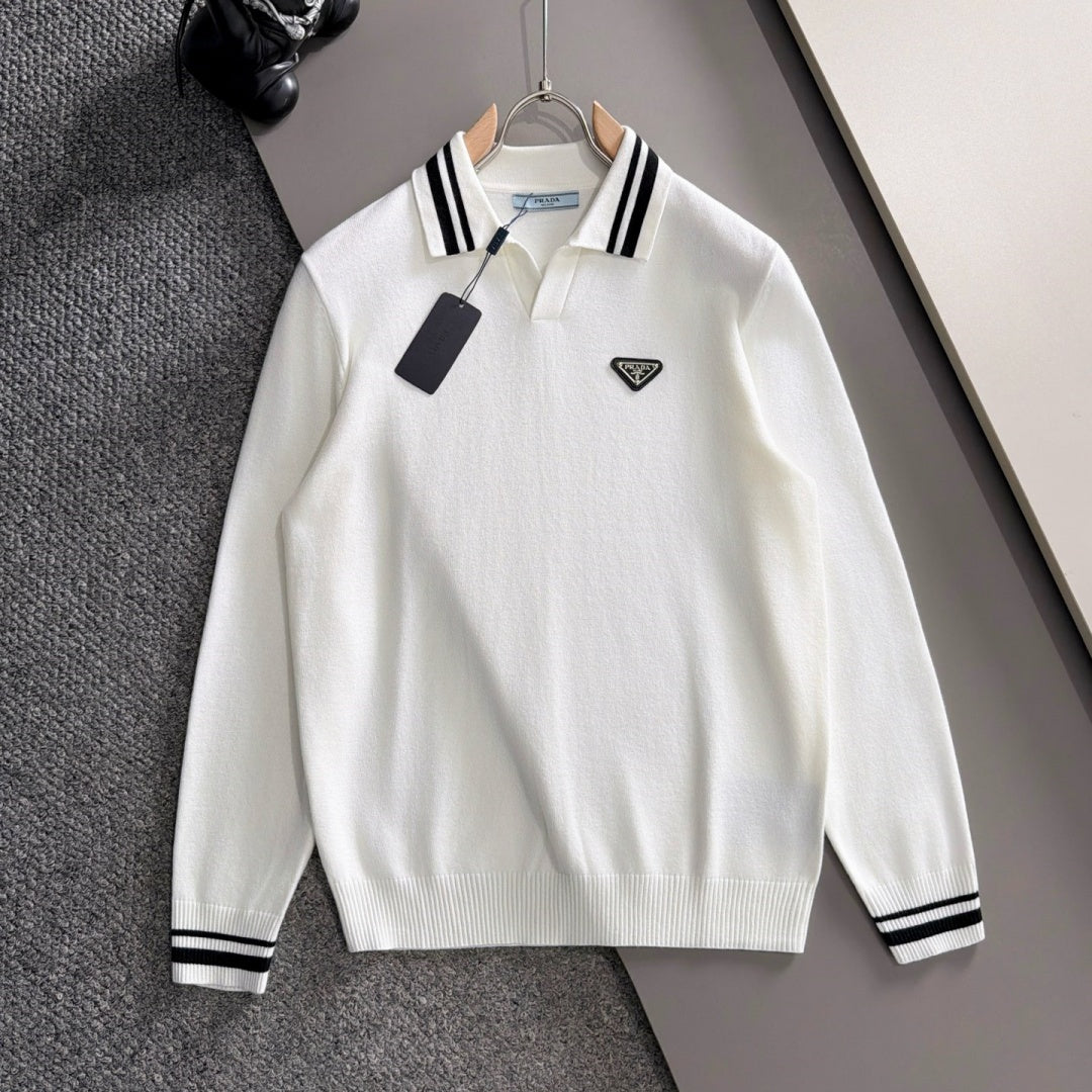 New Fashion Men's Striped Polo Sweater MJ1326102214