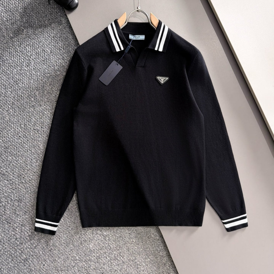 New Fashion Men's Striped Polo Sweater MJ1326102214