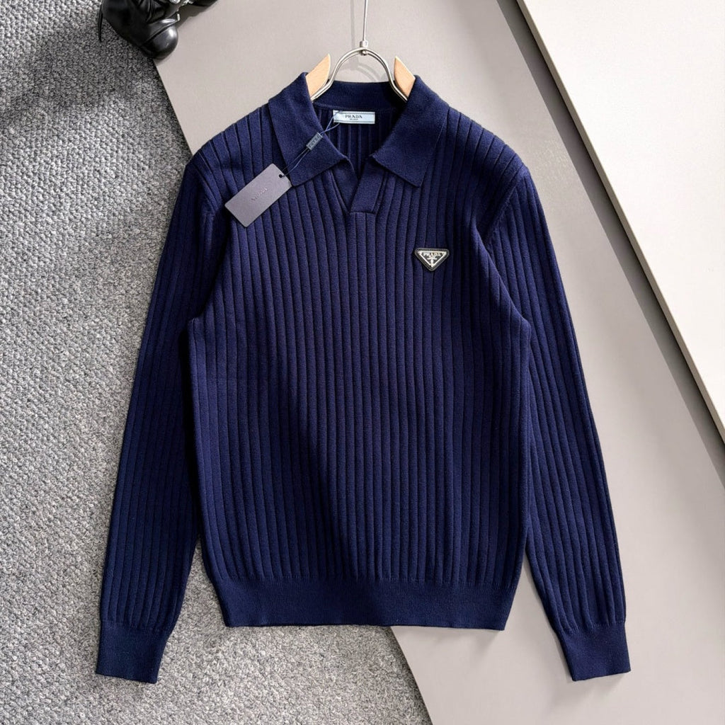 New Fashion Men's PRA Ribbed Polo Sweater  MJ1326102215