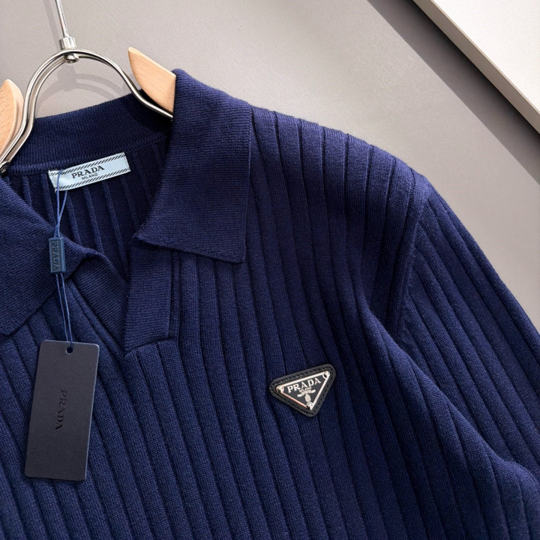 New Fashion Men's PRA Ribbed Polo Sweater  MJ1326102215