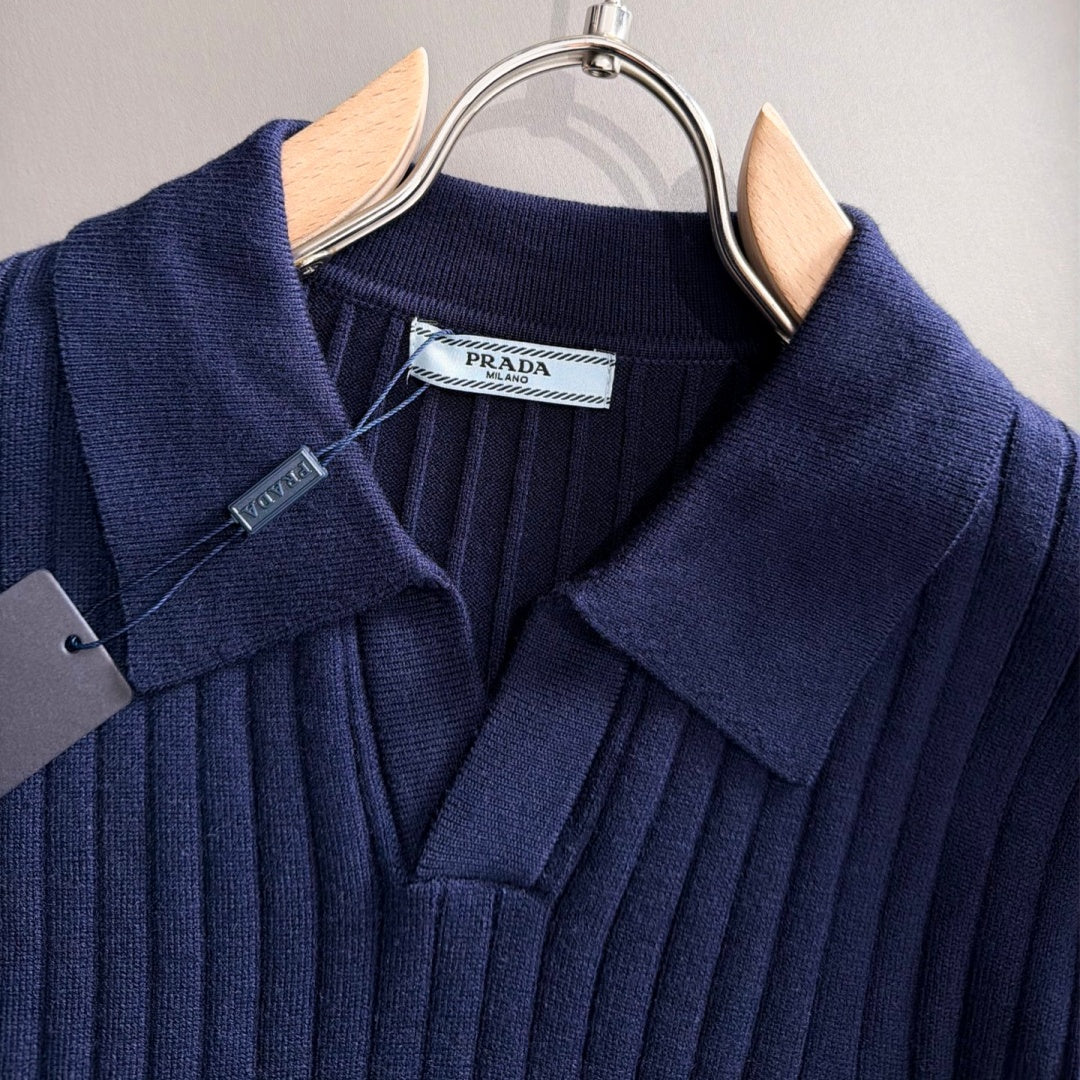 New Fashion Men's PRA Ribbed Polo Sweater  MJ1326102215