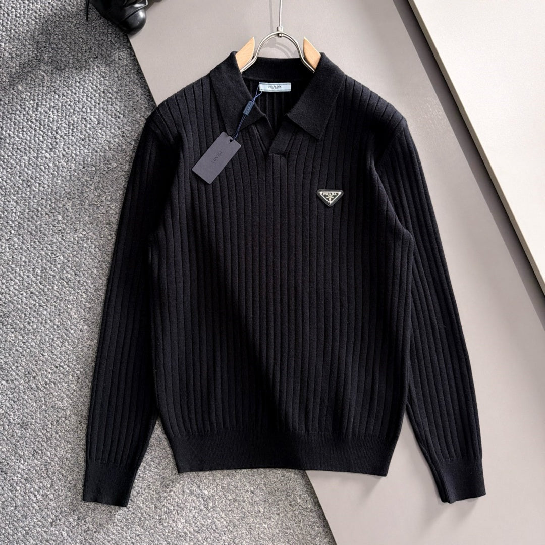 New Fashion Men's PRA Ribbed Polo Sweater  MJ1326102215