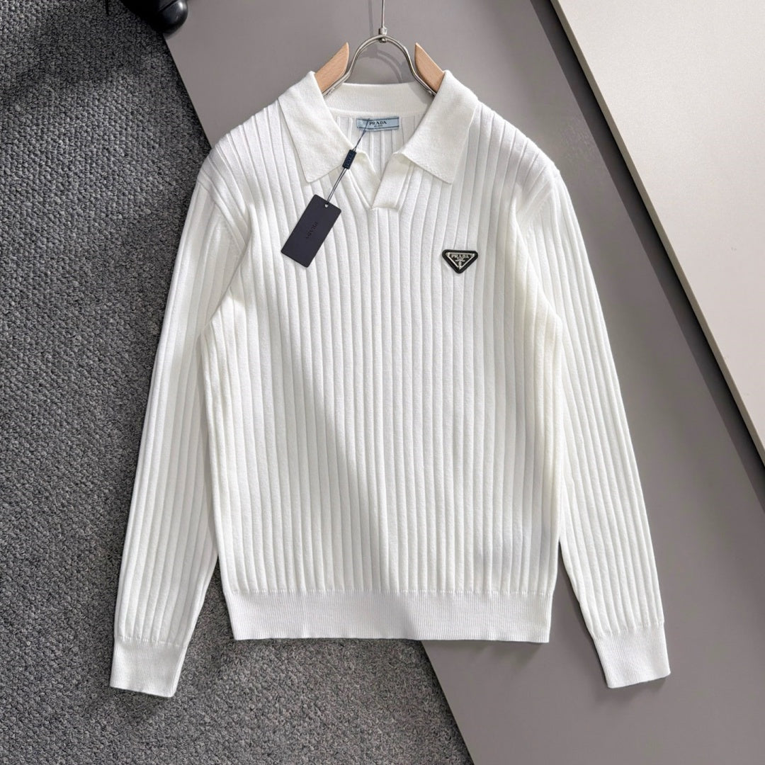 New Fashion Men's PRA Ribbed Polo Sweater  MJ1326102215