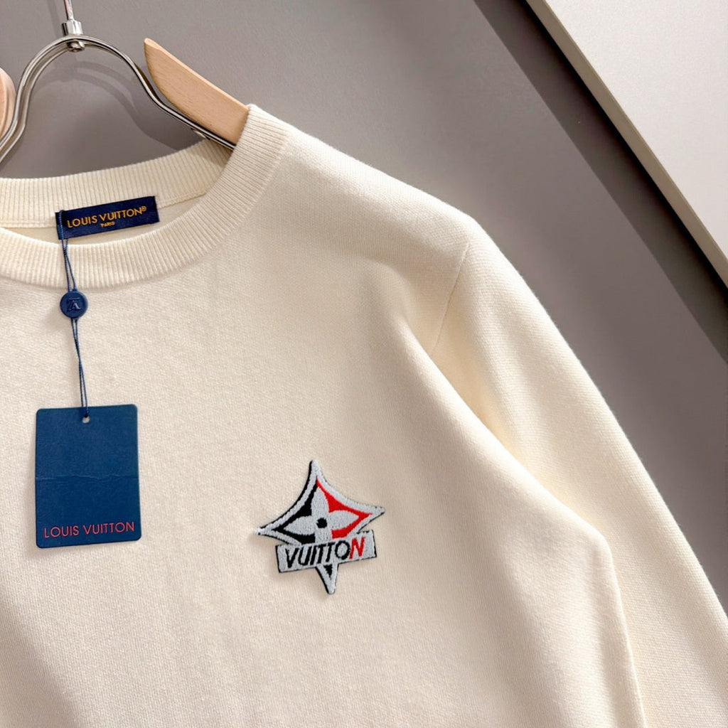 New Fashion Men's Star Badge Crew Neck Sweater MJ1326102218